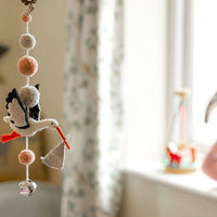 Sew Heart Felt - Eli Stork Pom -Pom Pink Garland