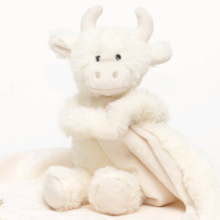 Jomanda Soft Toys & Accessories - Highland Cow Soft Toy Baby Soother Cream 29CM X 29CM