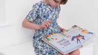 Girls Short Sleeve Cotton Dress - Willow Flower print