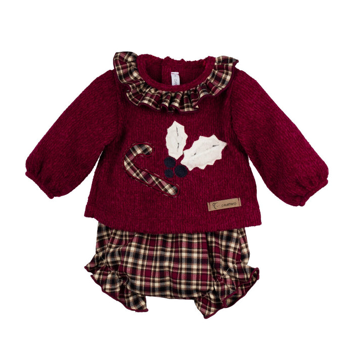 Candy Cane - 2 Piece Set with Tartan Bloomer