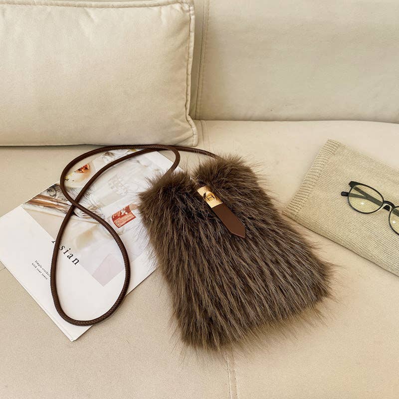 Soft Faux Fur Mobile Bag Essential Bag - More colours available