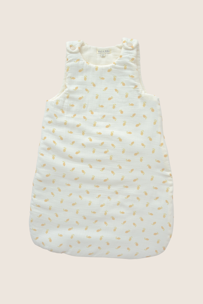 Lemon Patterned Sleep Sack 100% Cotton Muslin OEKO-TEX
