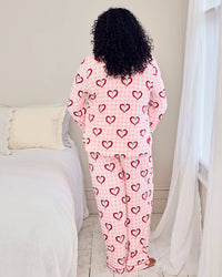 Chelsea Peers - Chilli Heart Print Long Pyjama Set