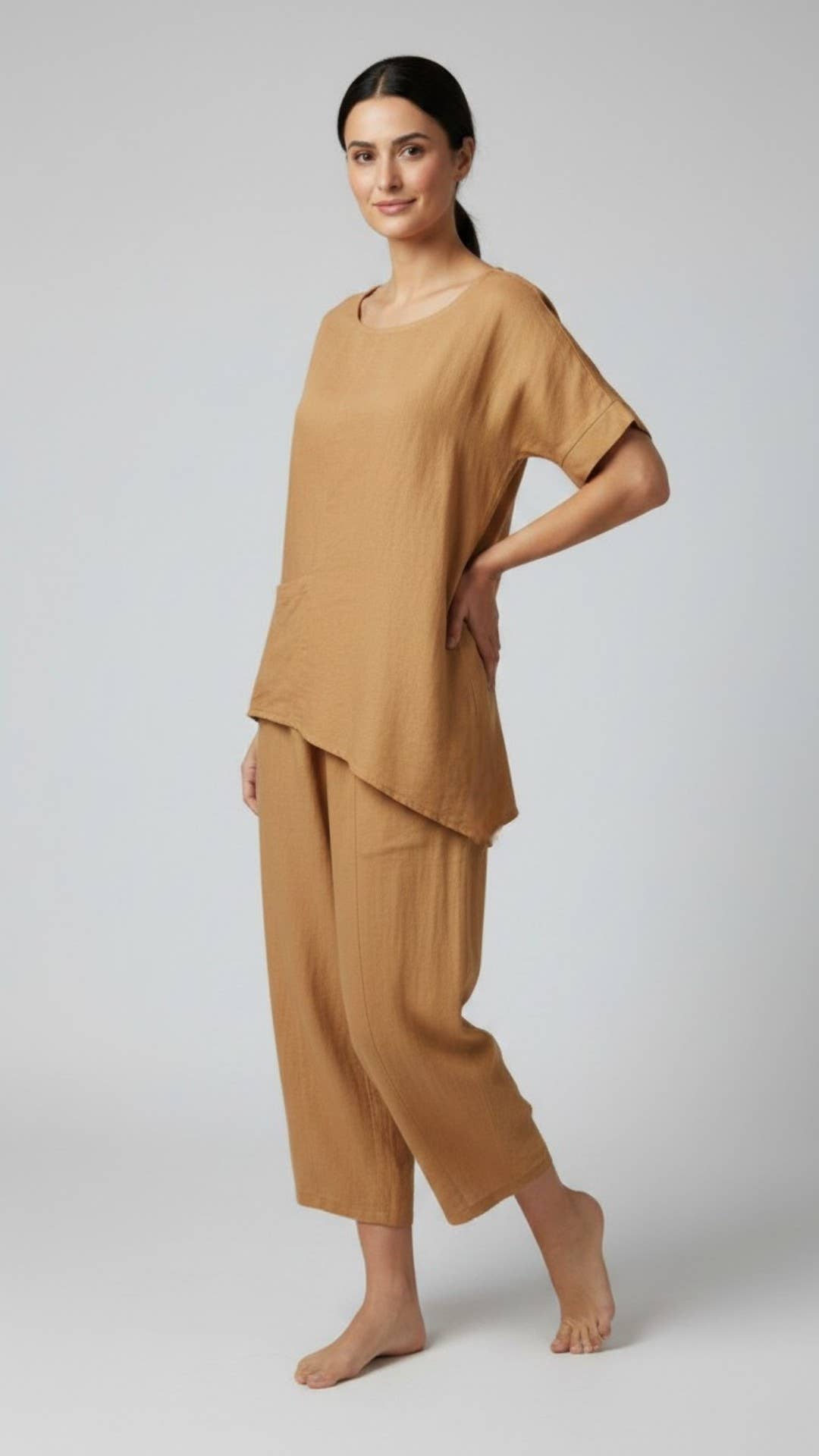 The Imani Linen A-Symmetrix top