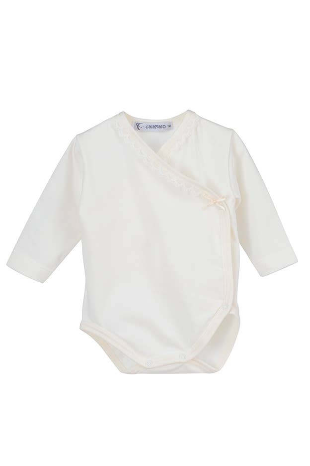 White Cotton Crossover Vest
