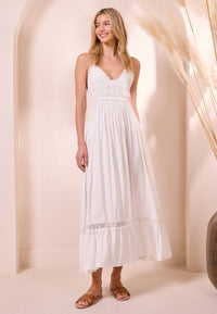 Cami Crochet White Maxi Summer Dress