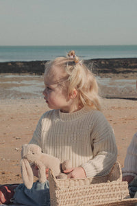 Organic Cotton Chunky Knit Jumper in Cream