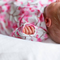 Unisex Baby Cotton Sleepsuit (Onesie) – Cherry Blossom Print