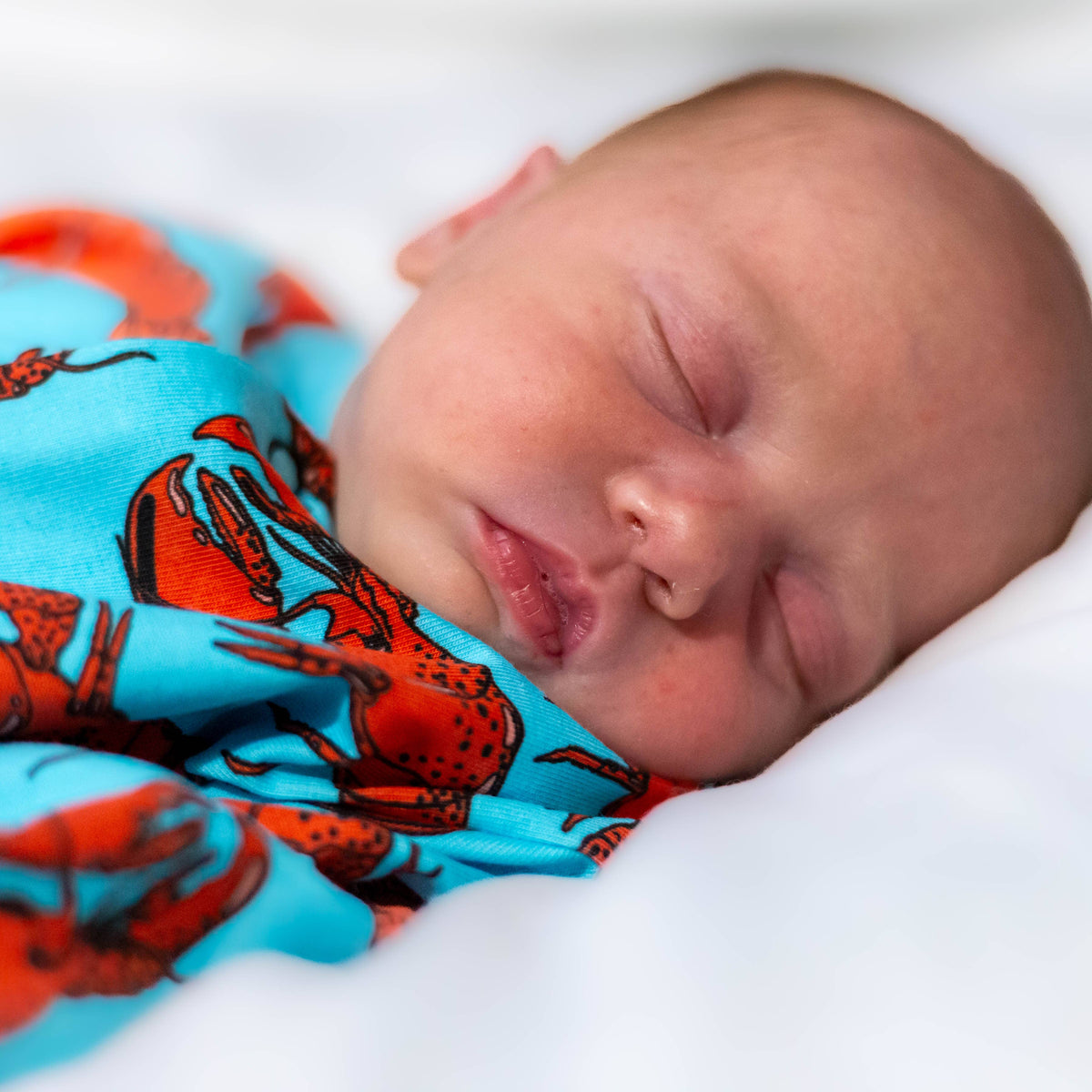 Unisex Baby Cotton Sleepsuit (Onesie) – Lobster Print