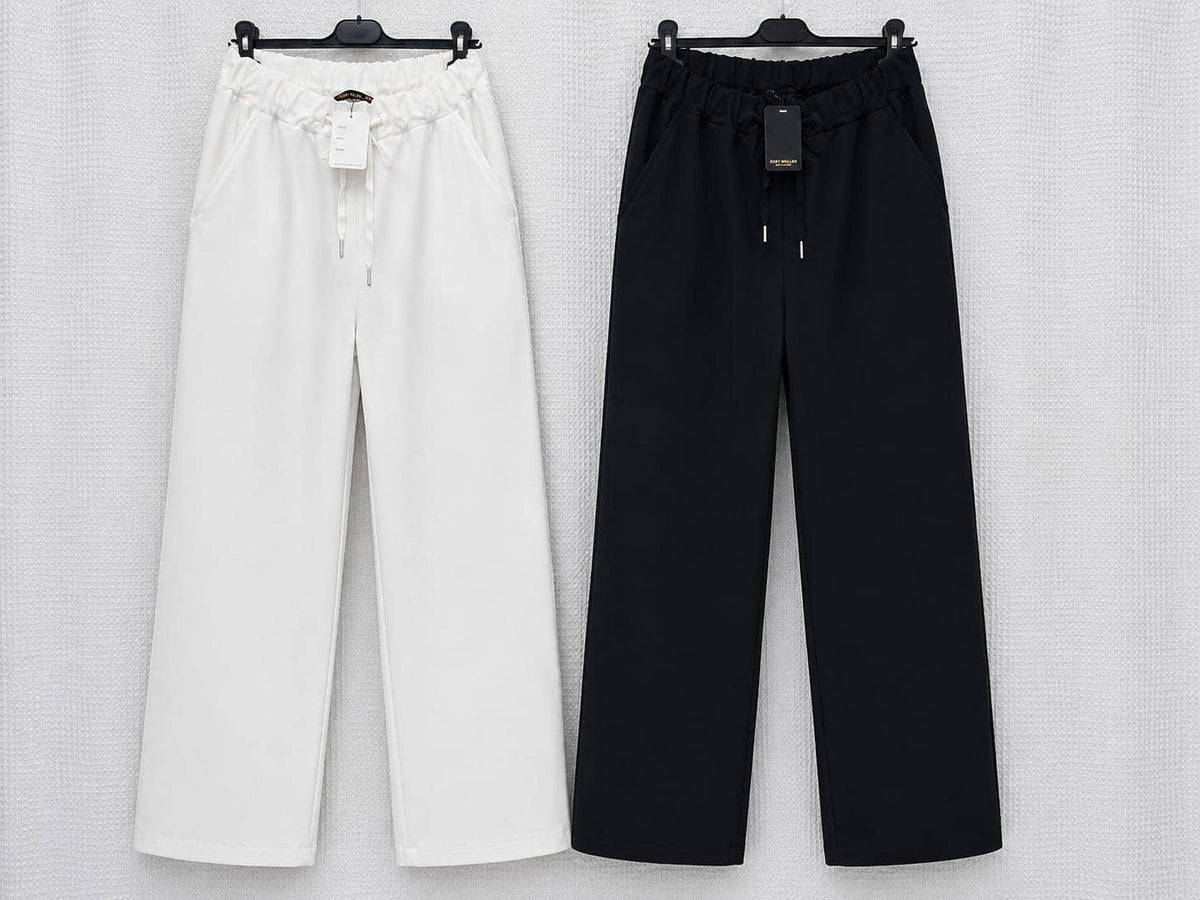 Plain Wide Leg Stretch Magic Trousers