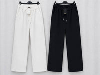 Plain Wide Leg Stretch Magic Trousers