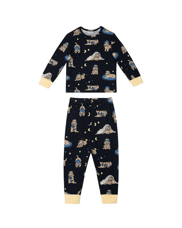 Kids Cockapoo Snooze Print Long Pyjama Set