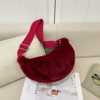 Soft Faux Fur Cross Body Bag Chest Bag