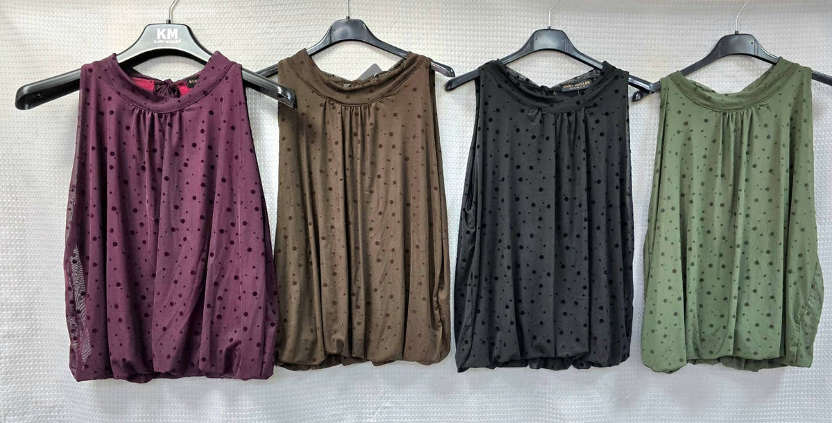 Textured Dotty Halter Neck Top