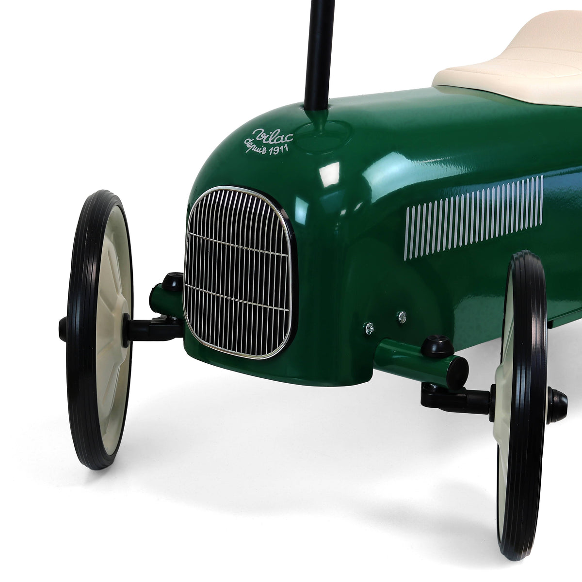 Vilal Metal British Racing Green Ride-On Car Vintage Style