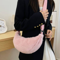Soft Faux Fur Cross Body Bag Chest Bag
