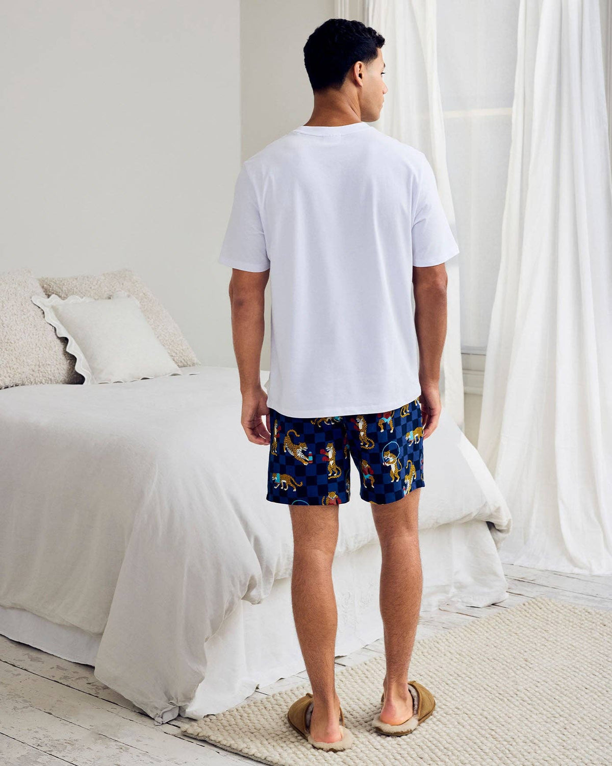 Organic Cotton Boxing Leopards Print Short Pyjama Set
