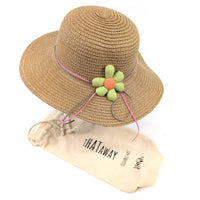 Children's Foldable Hat - Dark Natural Flower (54cm)