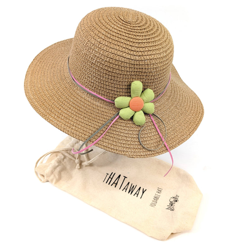 Children's Foldable Hat - Dark Natural Flower (54cm)