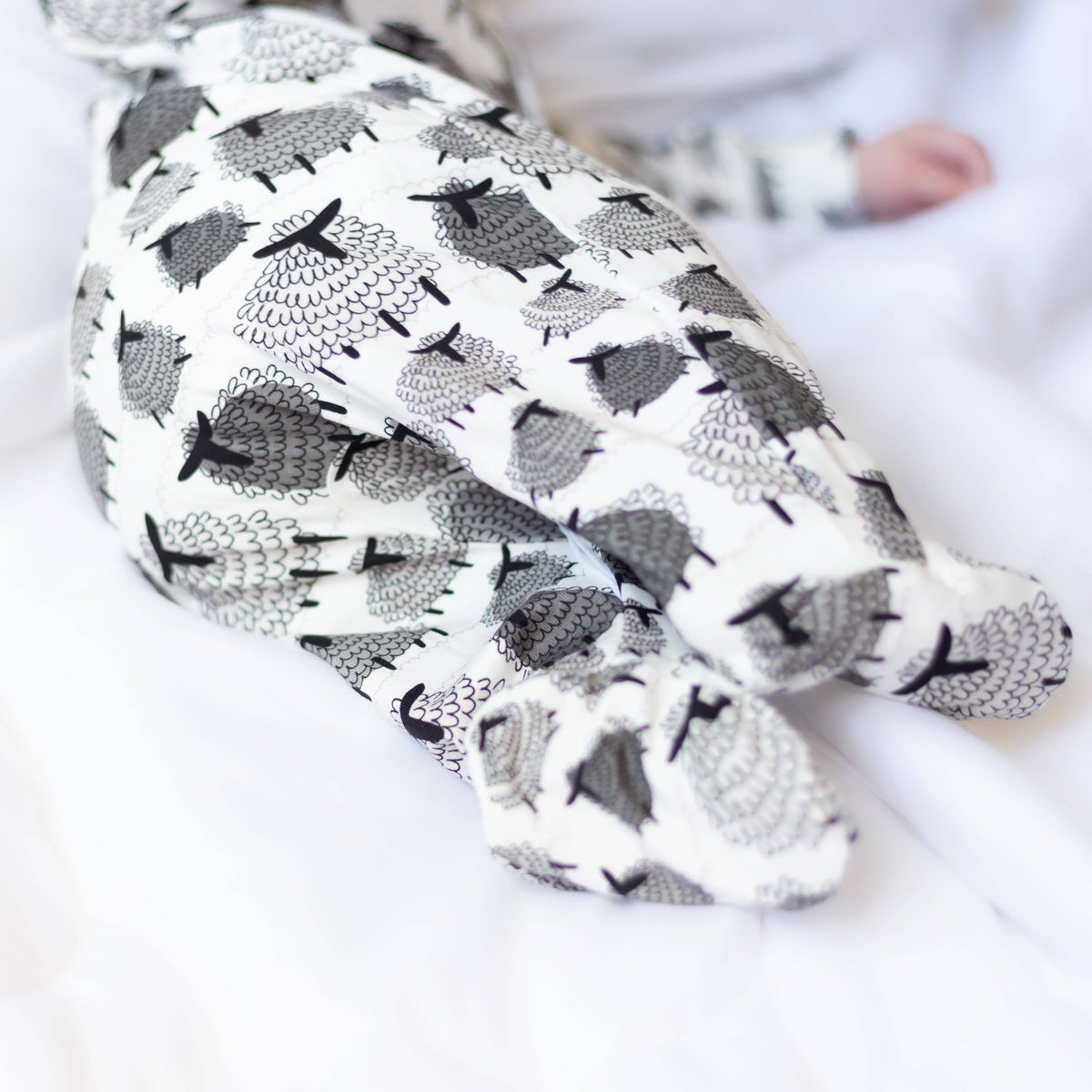 Unisex Baby Cotton Sleepsuit (Onesie) – Sheep Print