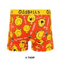 Mr Happy  - Mr Men - Mens Cotton Boxer Shorts