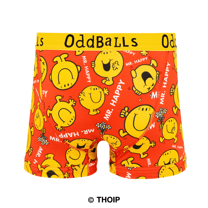 Mr Happy  - Mr Men - Mens Cotton Boxer Shorts