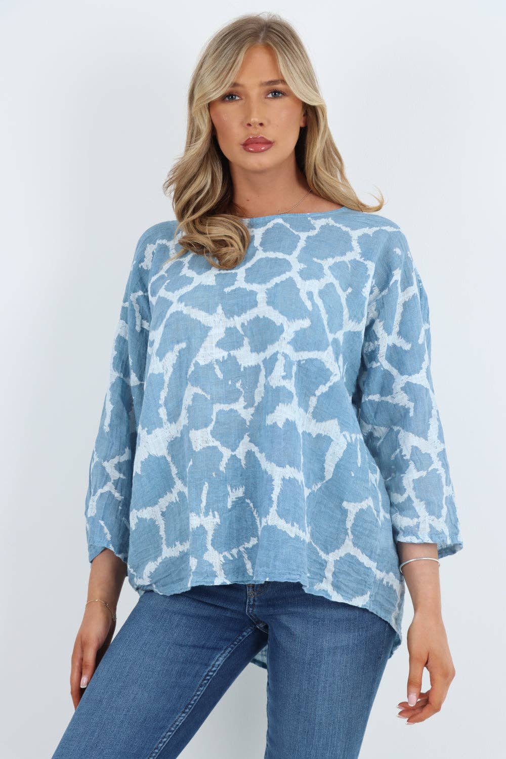 Italian Animal Print Cotton Top