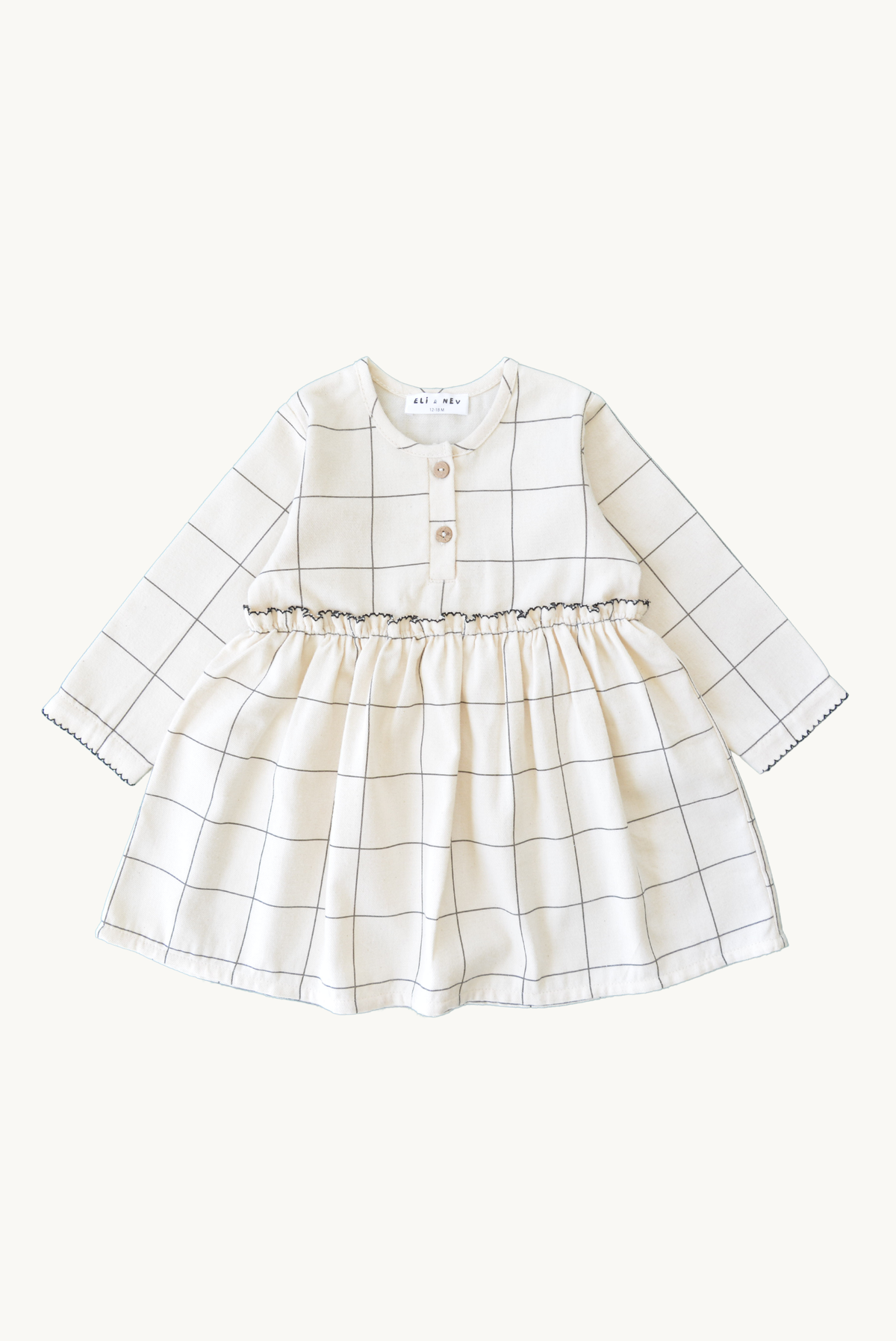 Baby / Girl Check Patterned Dress 100% Cotton OEKO-TEX