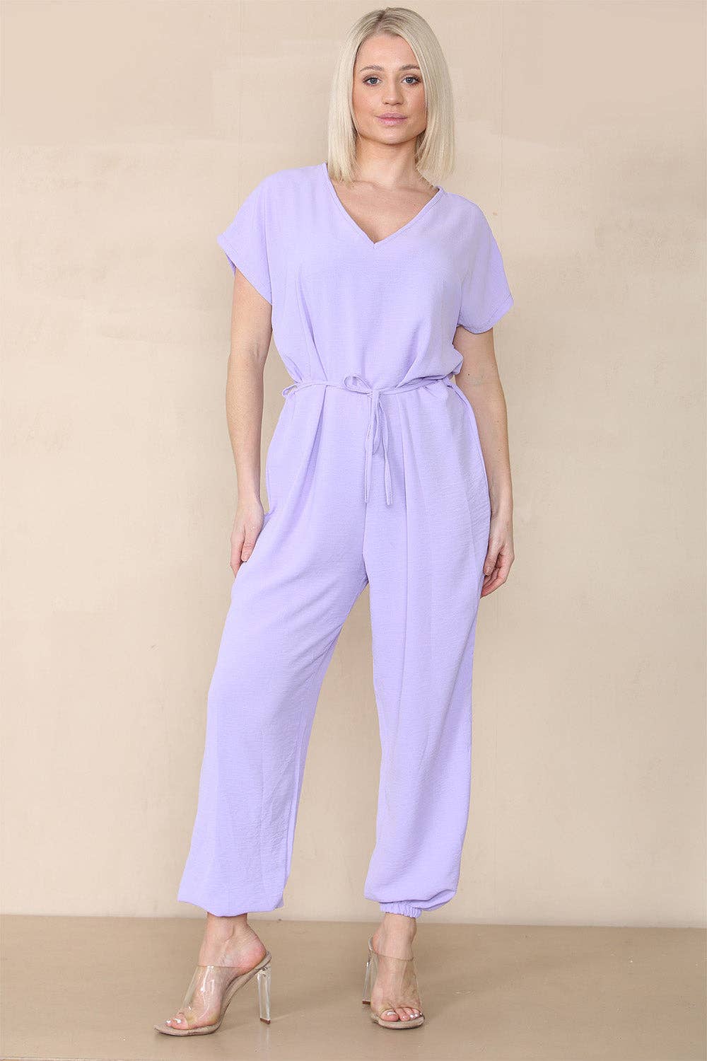 Tie Waist Stylish Harem Jumpsuit