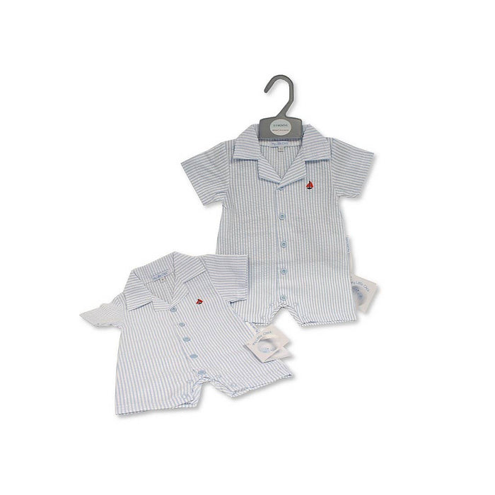 Baby Boys Striped Short Romper