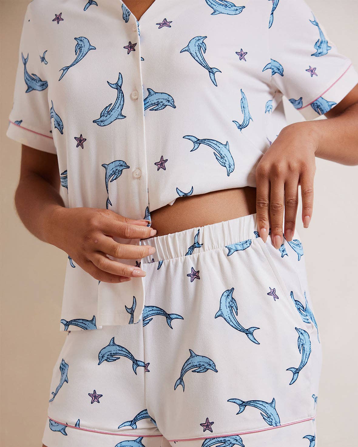 Dolphin Print Short Pyjama Set