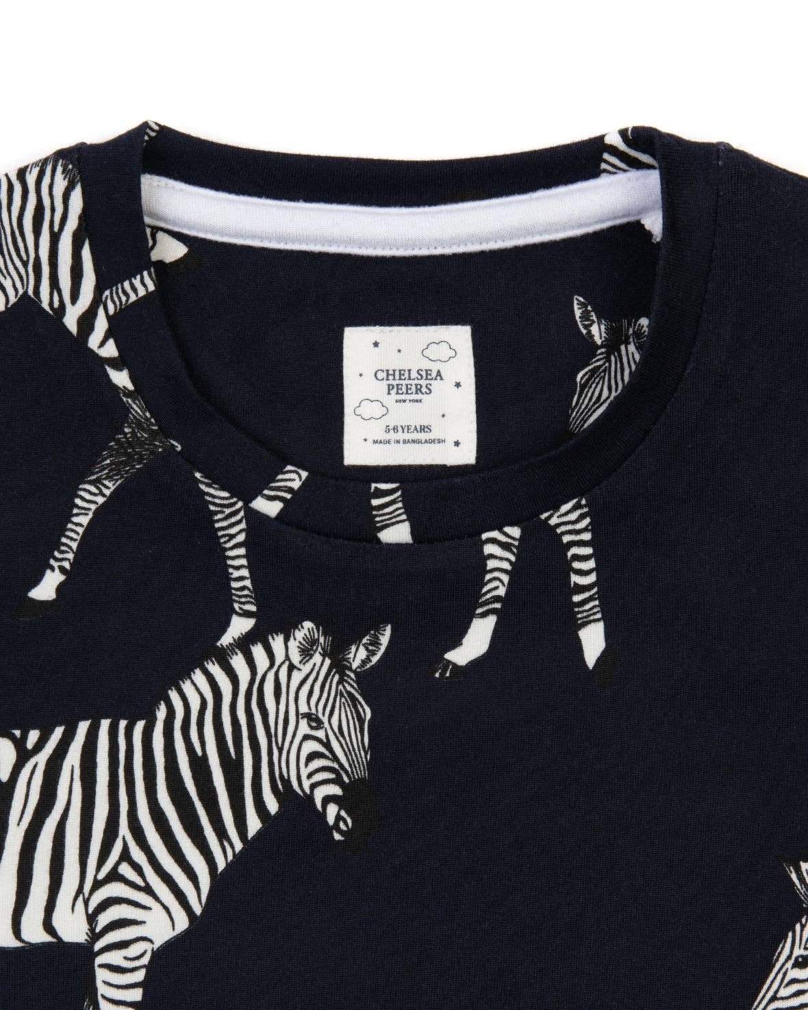 Kids' Navy Zebra Print Short Pyjama Set