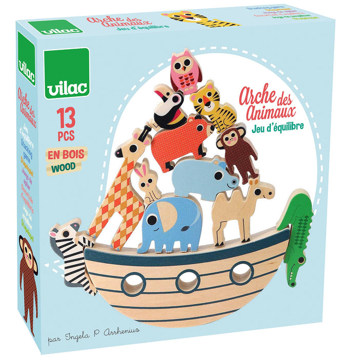 Vilac - Animals Ark Wooden Balance Toy Game