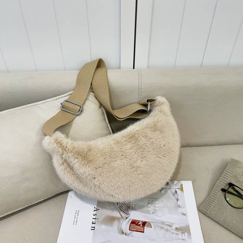 Soft Faux Fur Cross Body Bag Chest Bag