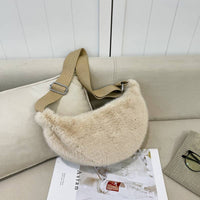Soft Faux Fur Cross Body Bag Chest Bag