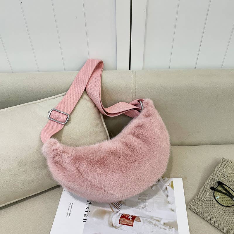 Soft Faux Fur Cross Body Bag Chest Bag