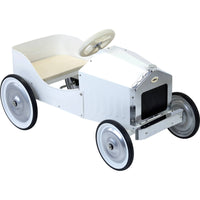 Vilac Large White Pedal Car – Classic Ride-On Toy for Kids