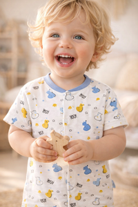 Little Dino Muslin Shortie Romper - 3-Size Bundle