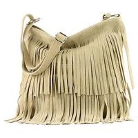 VPFR12 Italian Leather Tassle Crossbody Bag