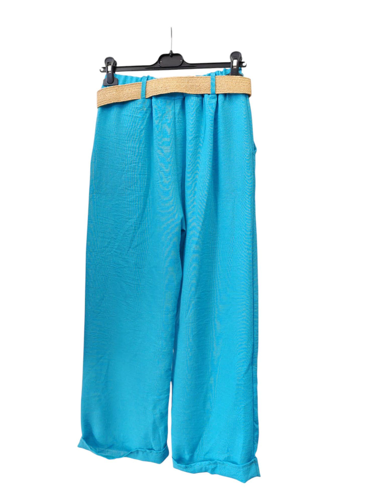 Italian One Size Light Weight Linen Trousers +Belt