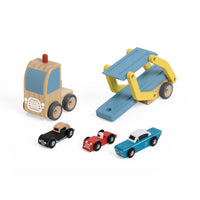 Classic World Wooden FSC Car Transporter Kids Toy Truck