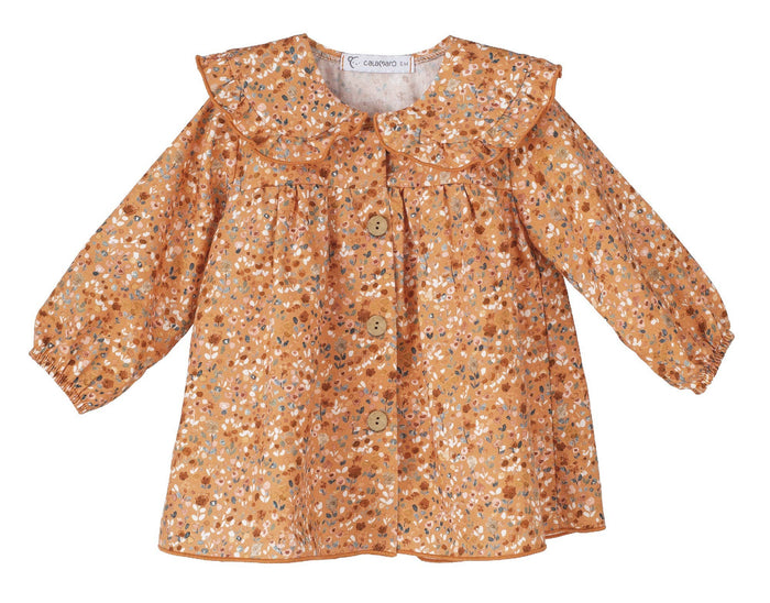 Soft Tan Floral Dress