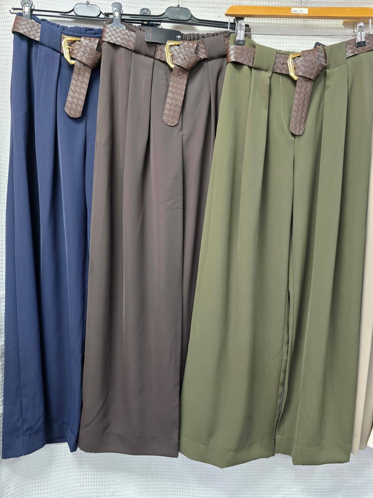 Zra Belted Wide Leg Trousers