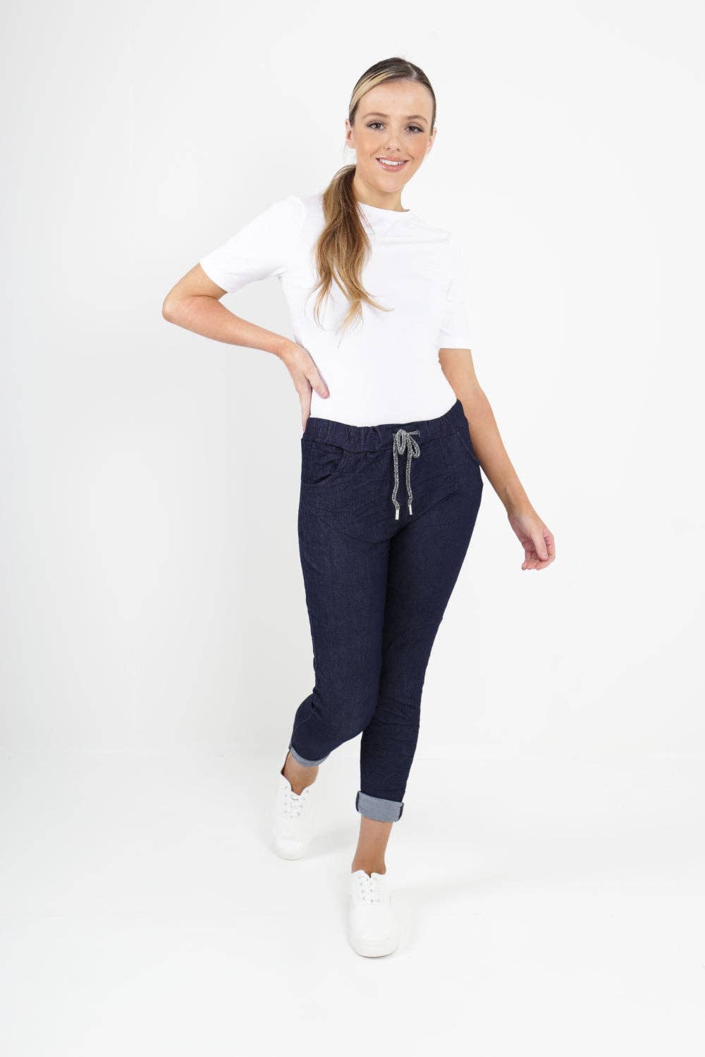 Italian Denim Look Stretch Magic Pants