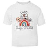 Daddy 1st Father's Day  Rainbow Animals