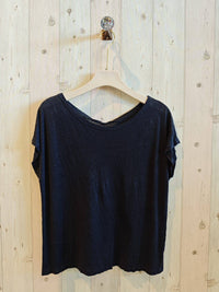 BASIC U-NECK T-SHIRT 100% LINEN Ref-2295