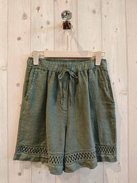 100% LINEN SHORTS - Ref-17761