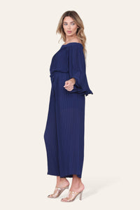 Sofia Bardot Pleated Frill Jumpsuit