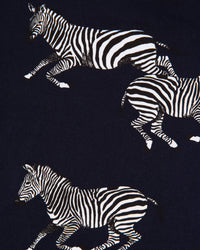 Chelsea Peers - Kids' Navy Zebra Print Long Pyjama Set