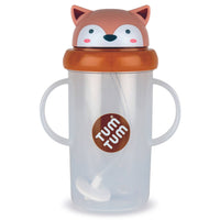 Tall Tippy Up Sippy Cup, with Weighted Straw (Valve Free), Fergus Fox, 300ml, Series 3